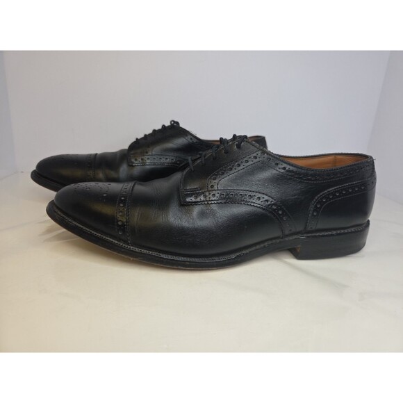 ALLEN EDMONDS \'Sanford\' Black leather Wing Tip Cap Toe Oxford comfy dress 9.5 main image 11